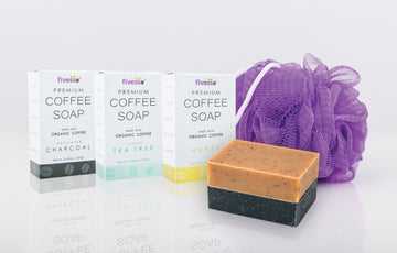 Fivesso Natural Cleansing Coffee Soaps: 3 Pack