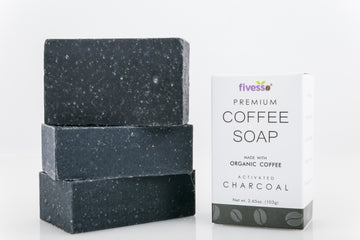 Activated Charcoal - Premium Coffee Soap Bar (Pack of 3 Bars)