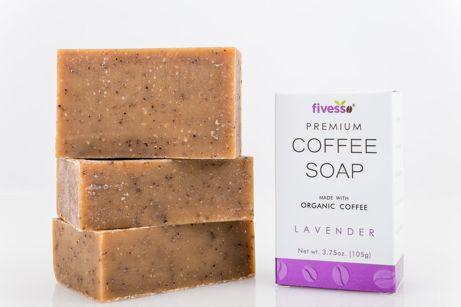 Lavender - Premium Coffee Soap Bar (Pack of 3 Bars)